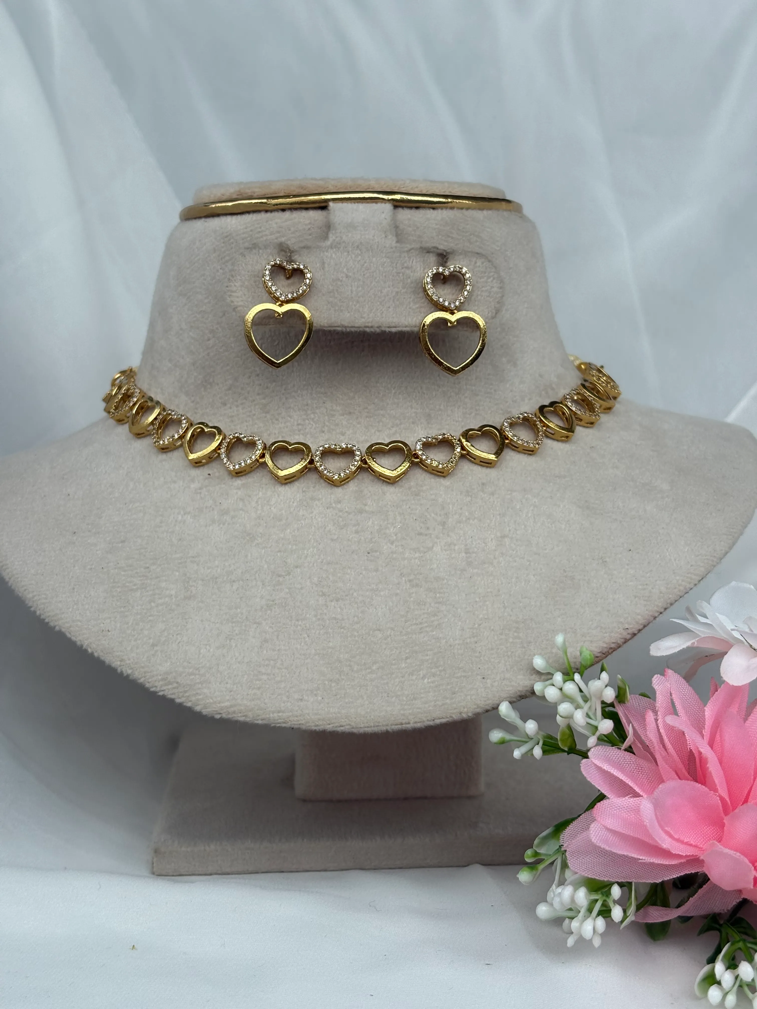 Heart shape necklace set 